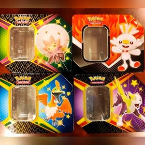 4 Empty Pokemon Collector's Tins